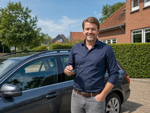 Verkäufer aus Stendal mit dem verkauften Fahrzeug